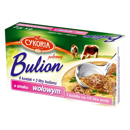 Kostka bulionowa Bulion wołowy CYKORIA 6 x 10g