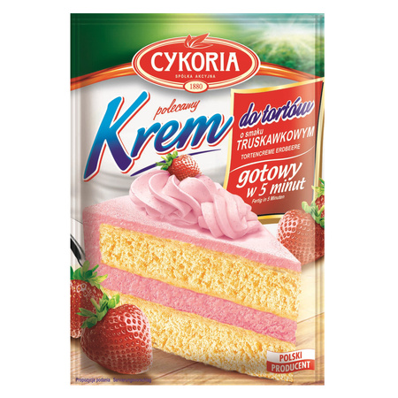 Krem do tortów o smaku truskawkowym CYKORIA 100g