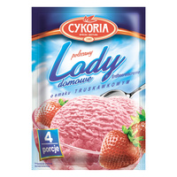 Lody domowe o smaku truskawkowym CYKORIA