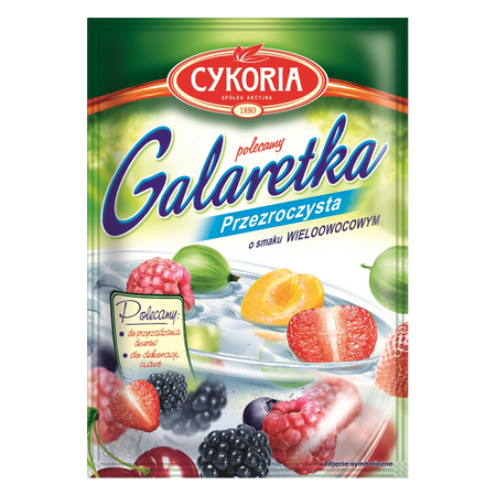 Galaretka przezroczysta o smaku wieloowocowym CYKORIA 75g