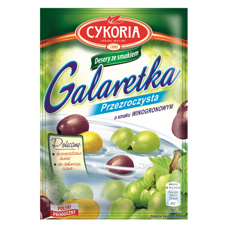 Galaretka przezroczysta o smaku winogronowym CYKORIA 75g