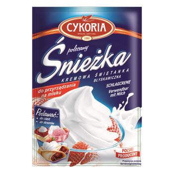 Kremowa śmietanka błyskawiczna Śnieżka na mleku CYKORIA - K-CYKO-1