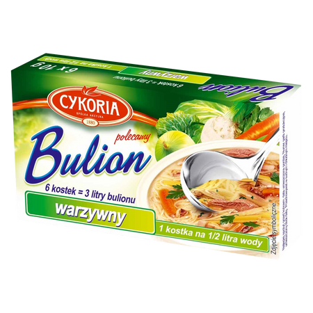 Kostka bulionowa Bulion warzywny CYKORIA 6 x 10g
