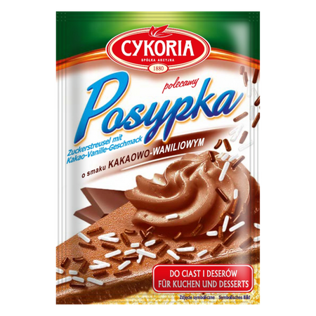 Posypka dekoracyjna o smaku kakaowo-waniliowym CYKORIA 35g
